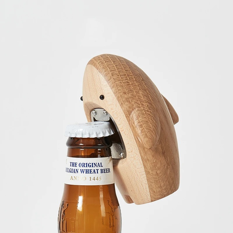 Wine Beer Bottle - Креативная деревянная фигурка акулы-открывалка для бутылок,
