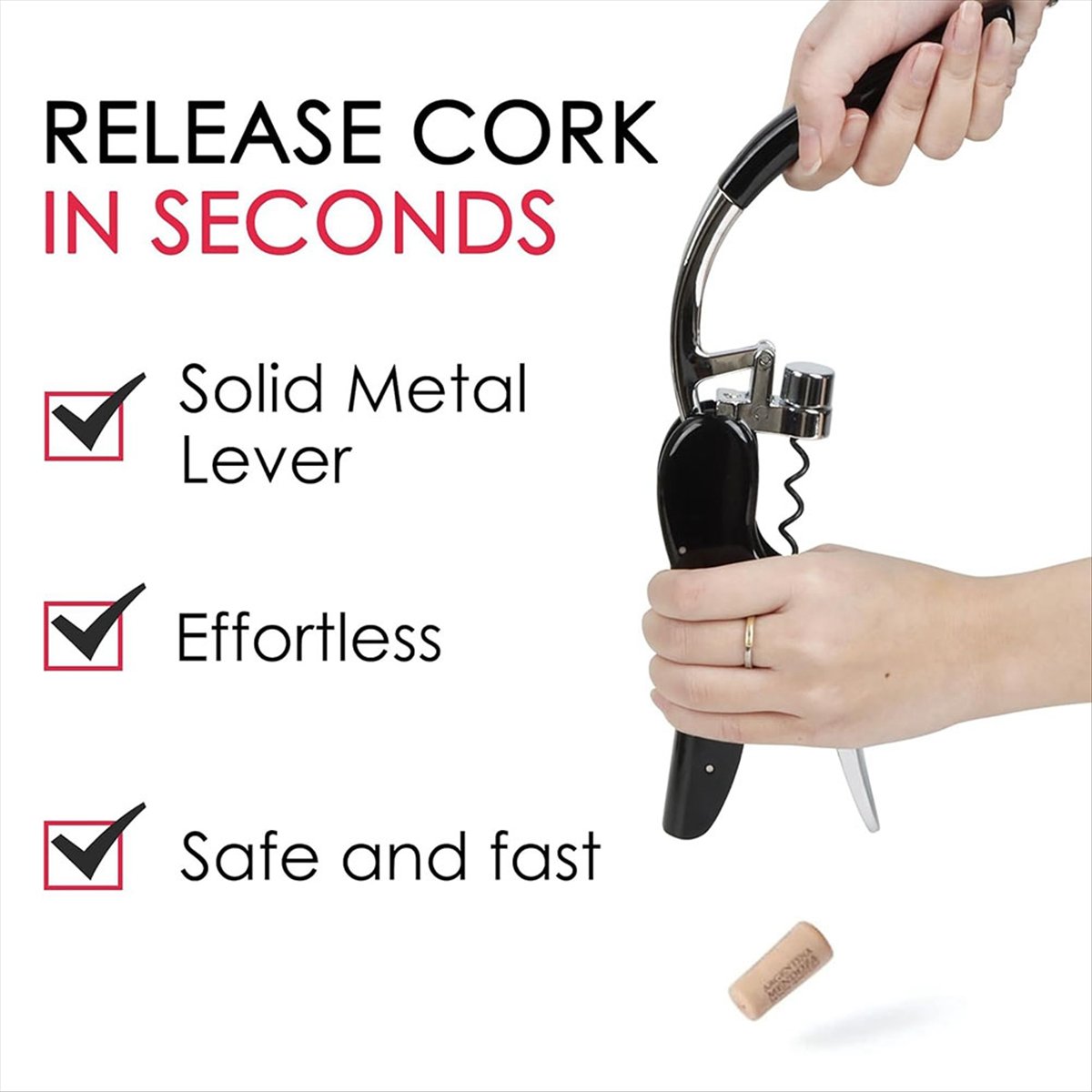Cork Screw Lever - Открывалка для бутылок вина из нержавеющей