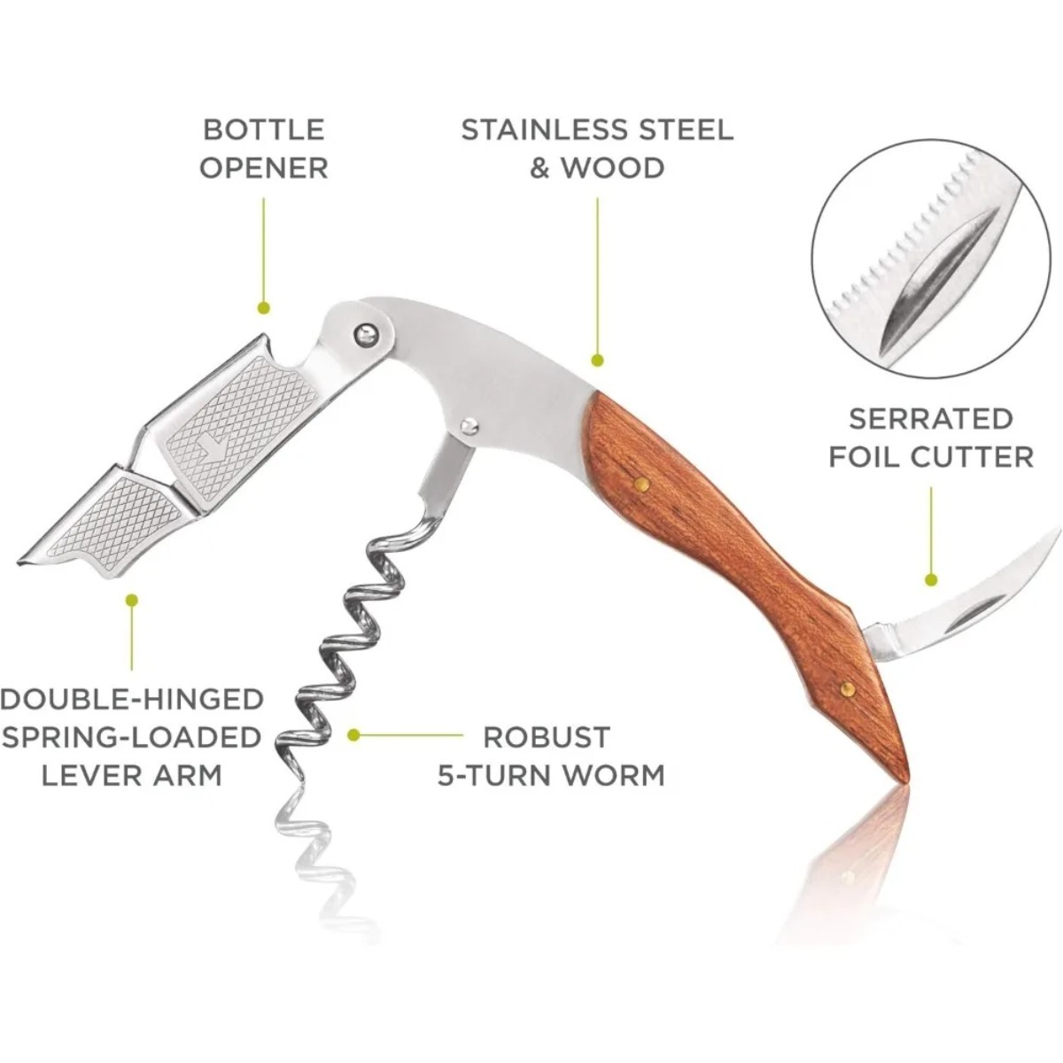 Прочный штопор из нержавеющей  – обзор и цена Cork Screw Lever