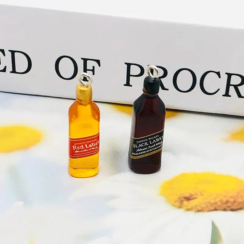 10 шт. миниатюрных подвесок из – обзор и цена Wine Beer Bottle