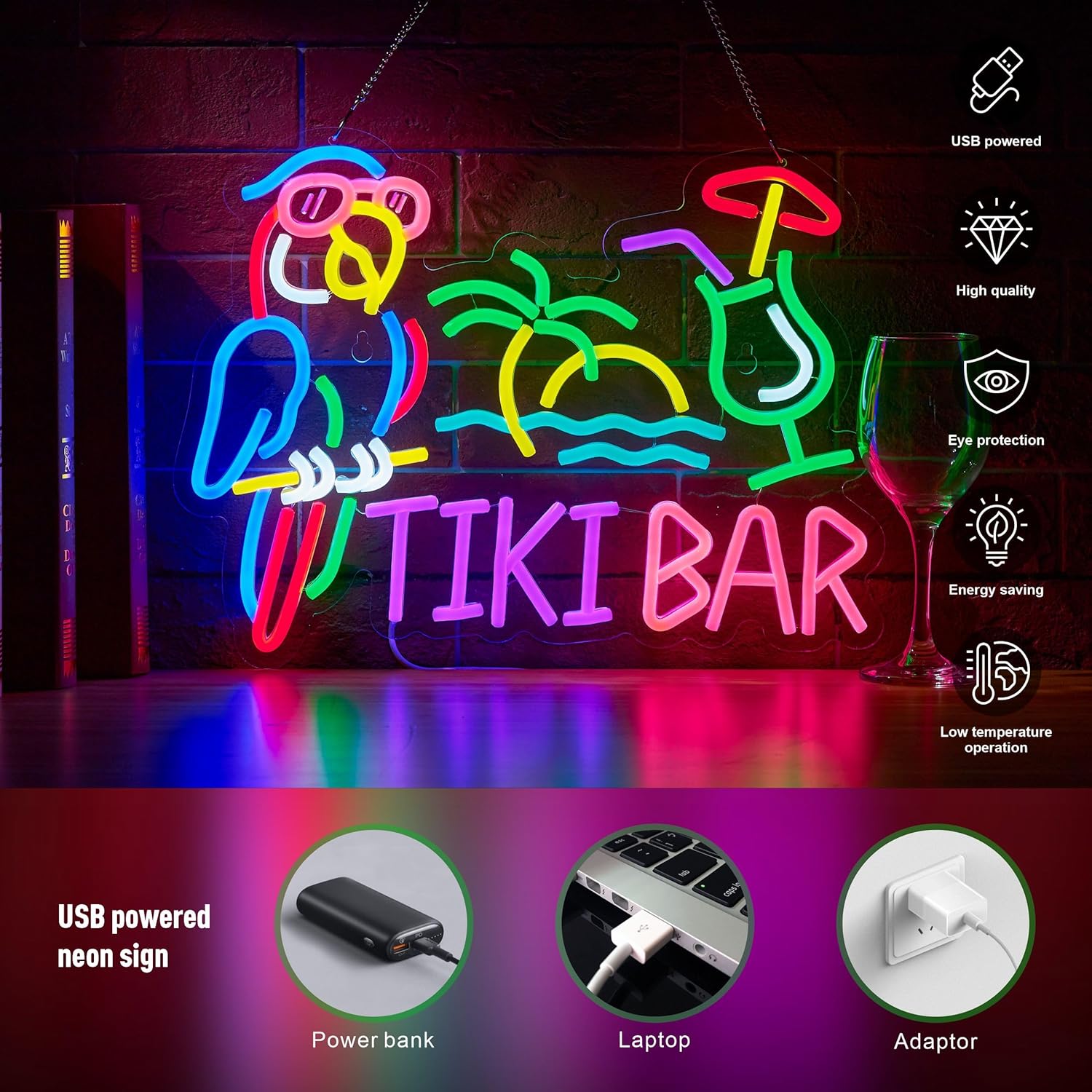 Неоновая вывеска Tiki Bar Parr – обзор и цена Beer & Wine Jockey Plaza Shopping